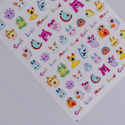 Jelly Monsters Nail Stickers