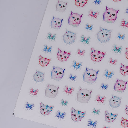Pastel Kitty Nail Stickers