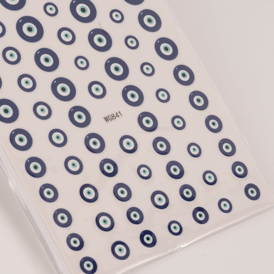 Blue Evil Eye Nail Stickers