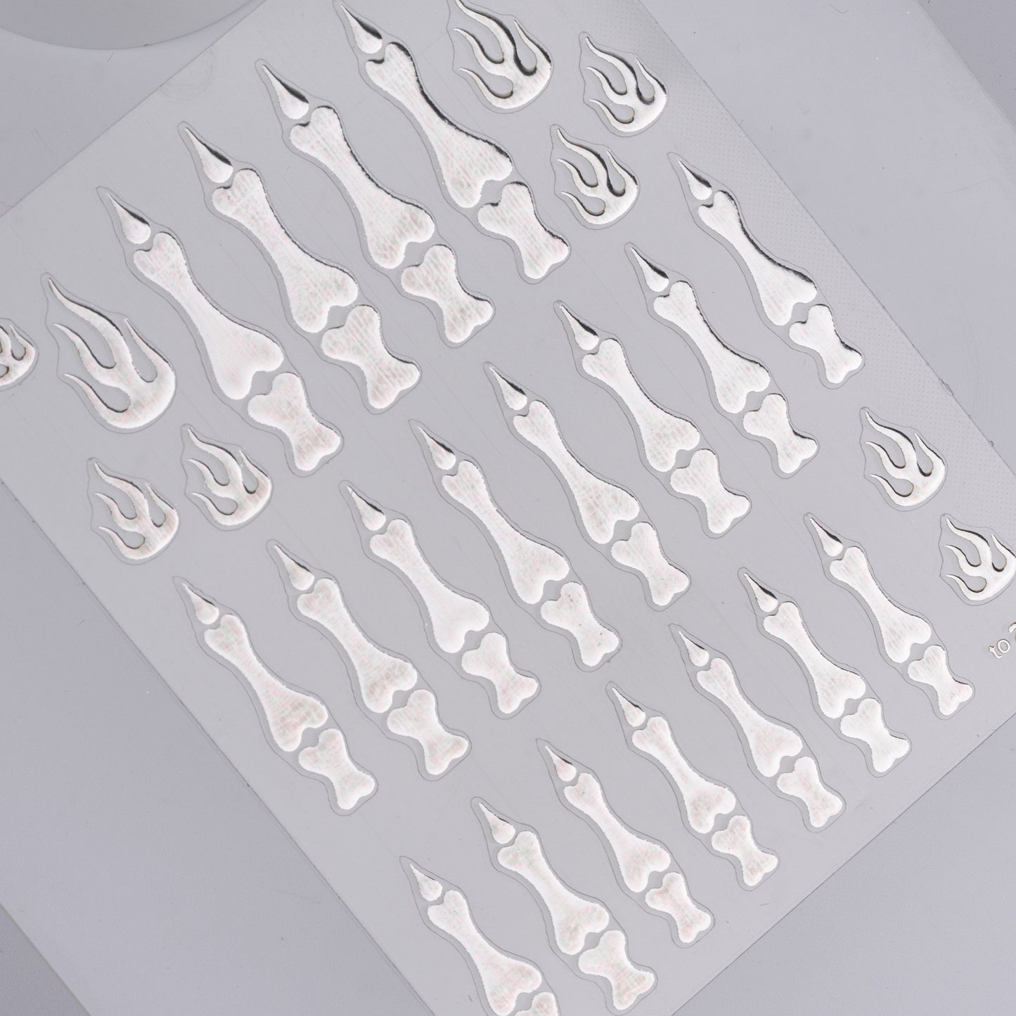 Large Phalanges Nail Stickers (White)