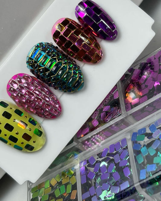 Chameleon Disco Squares Glitter (12 Grid)