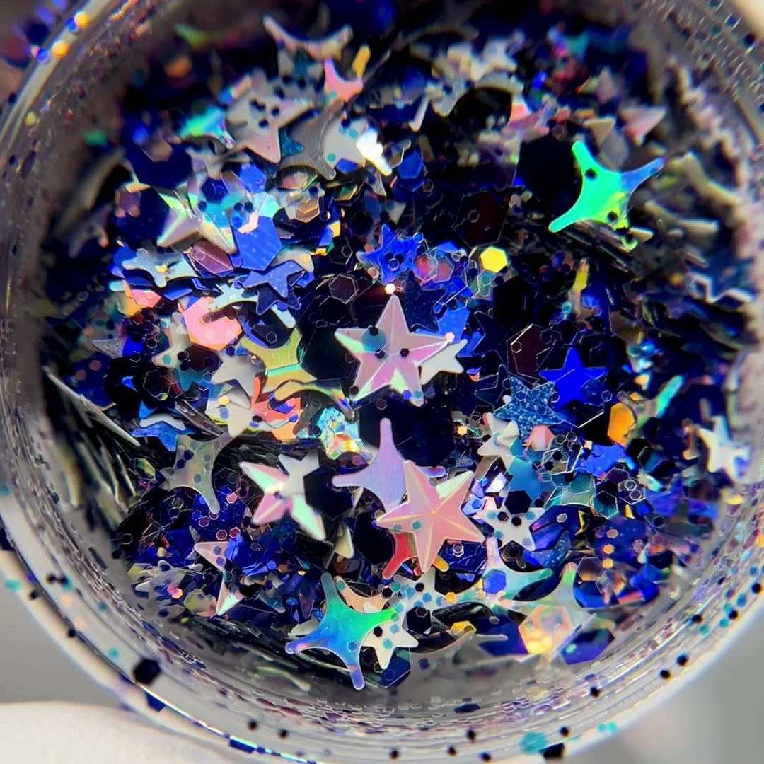 Video of glitter mix. 