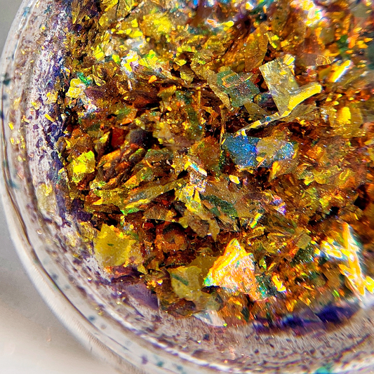 Gold Green Quartzy Flakes